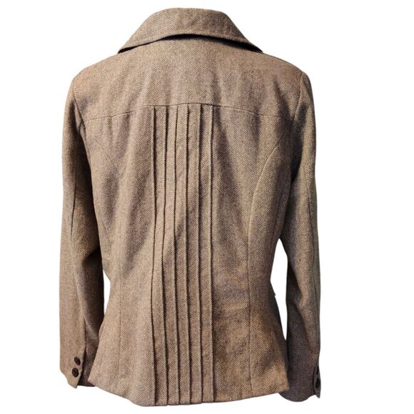 Relativity Vintage Wool Herringbone Peacoat Button Front Closure size XL womens - Picture 2 of 13